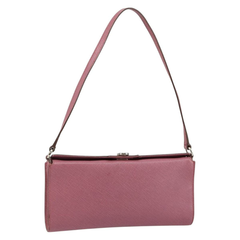【日本直送】Salvatore Ferragamo Gancini 單肩包 皮革 粉紅色 銀色 正品 bs29685-0