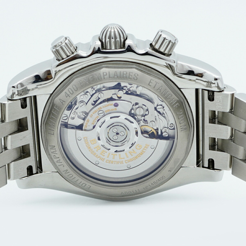 百年靈 Chronomat 44 AB0111 藍色錶盤男錶-5