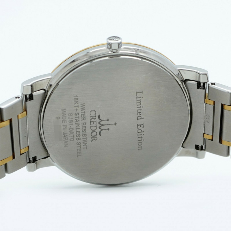 Seiko Credor GCAR969 男士灰色錶盤手錶-5