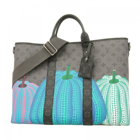 Louis Vuitton Monogram Eclipse Reverse 手提包，LV×YK Weekend Tote M46434，灰色多色，男士兩用包