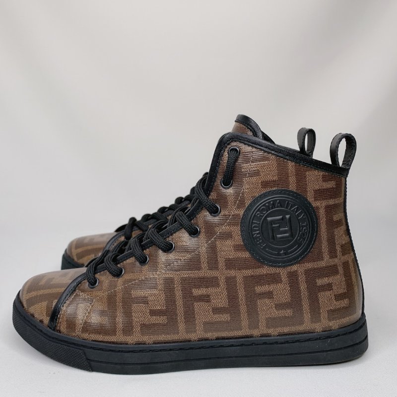 FENDI 全新Zucca老花高筒鞋-3