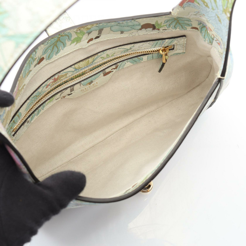 GUCCI GUCCI TIGER Jackie 1961 小號單肩包 636709 皮革 藍色 二手 女士-2