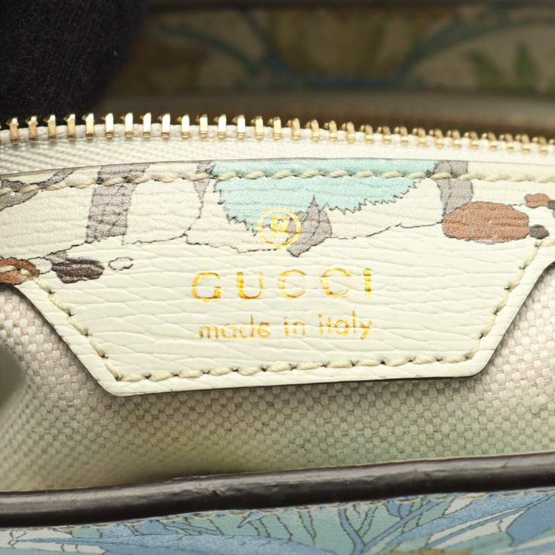 GUCCI GUCCI TIGER Jackie 1961 小號單肩包 636709 皮革 藍色 二手 女士-3