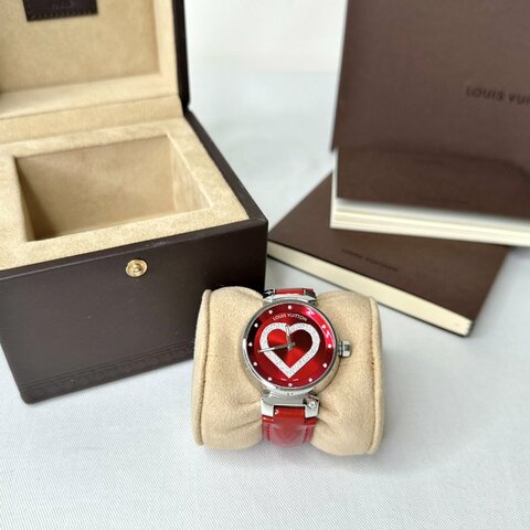 LV Tambour Heart系列鑽石愛心女錶