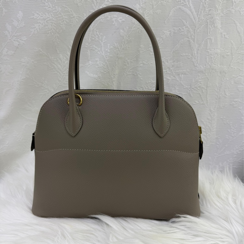 HERMES Bolide27 hand shoulder bag c stamp Epsom Gris tourterelle Used ghw-7