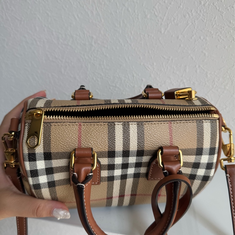 Burberry 格紋波士頓手提兩用包-4