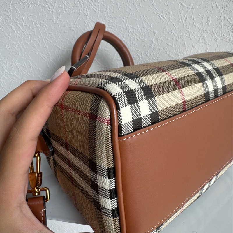 Burberry 格紋波士頓手提兩用包-6