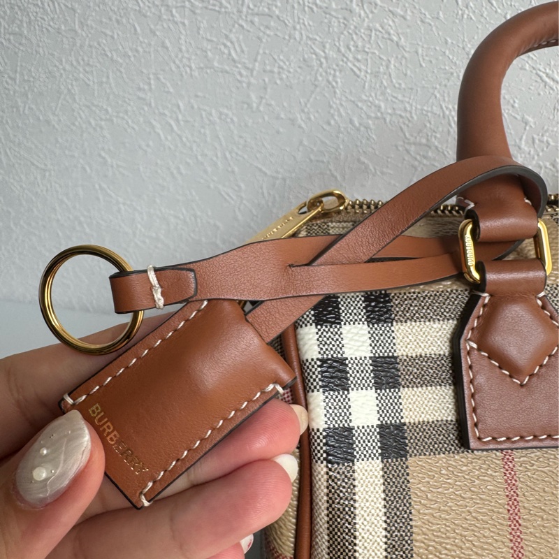 Burberry 格紋波士頓手提兩用包-11