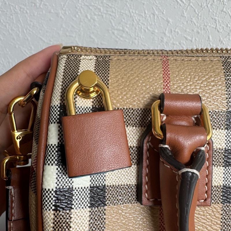 Burberry 格紋波士頓手提兩用包-13