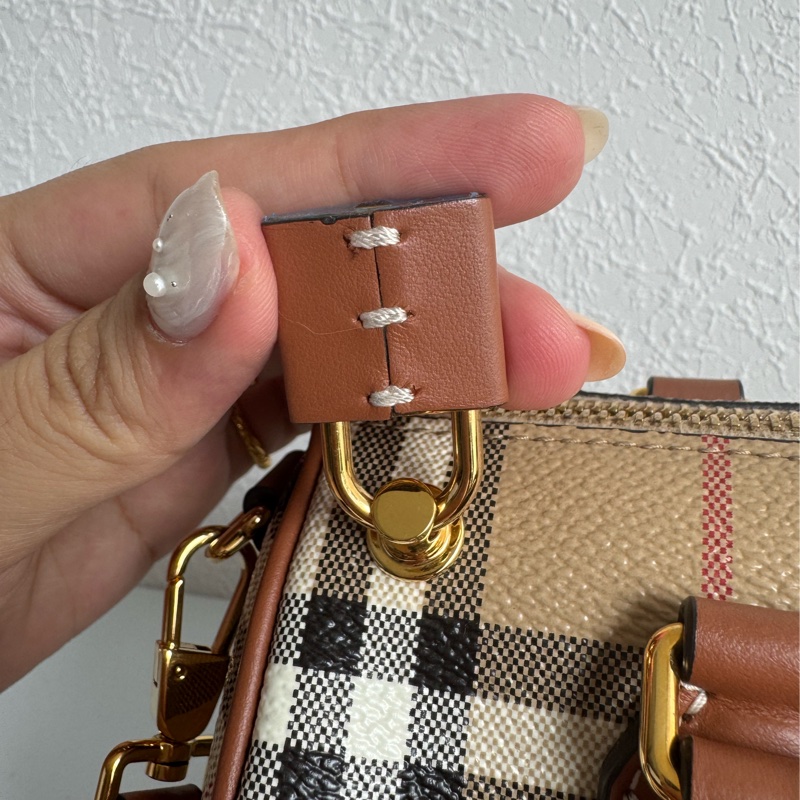 Burberry 格紋波士頓手提兩用包-15