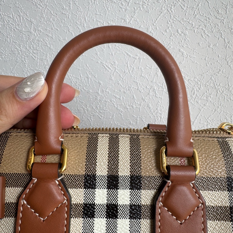 Burberry 格紋波士頓手提兩用包-17