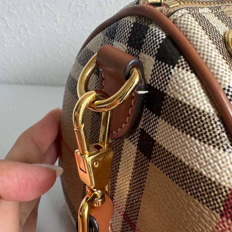 Burberry 格紋波士頓手提兩用包-18