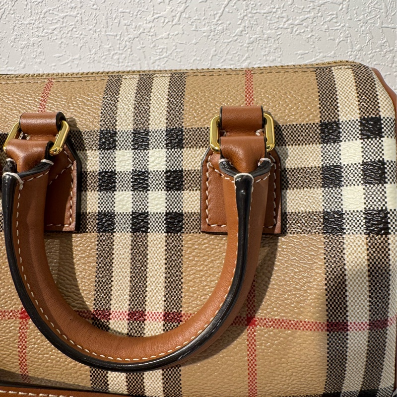 Burberry 格紋波士頓手提兩用包-45