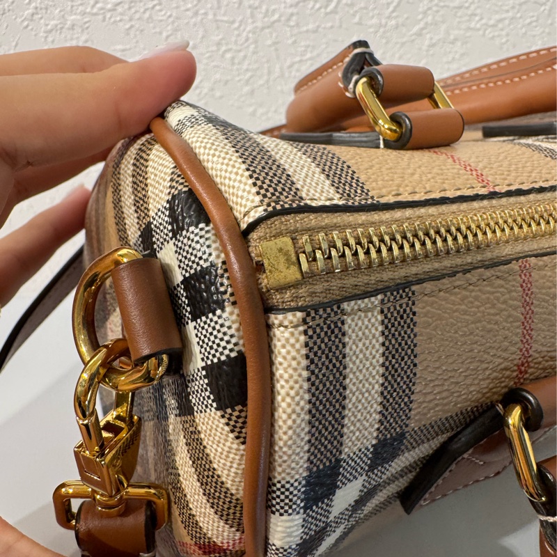 Burberry 格紋波士頓手提兩用包-31