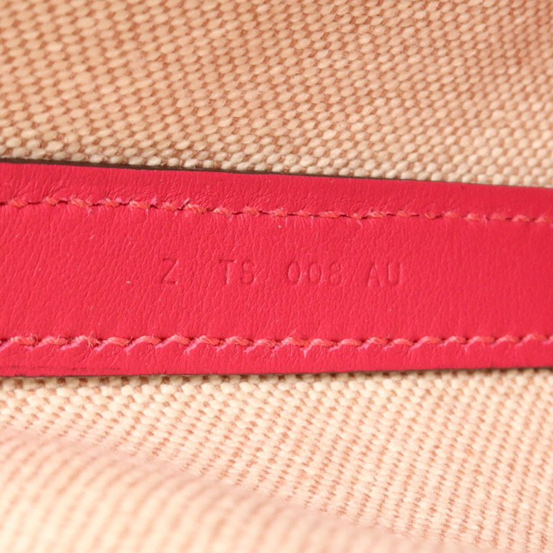 HERMES Toile H帆布/天鵝絨Cabas H En Biais 27手挽肩背兩用袋Framboise-6