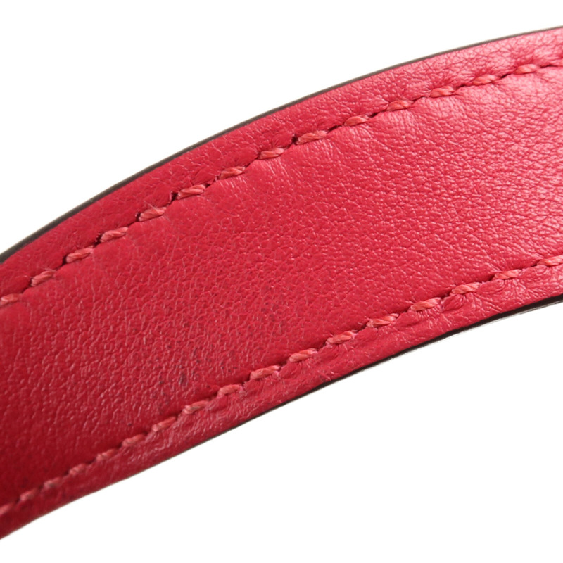 HERMES Toile H帆布/天鵝絨Cabas H En Biais 27手挽肩背兩用袋Framboise-13