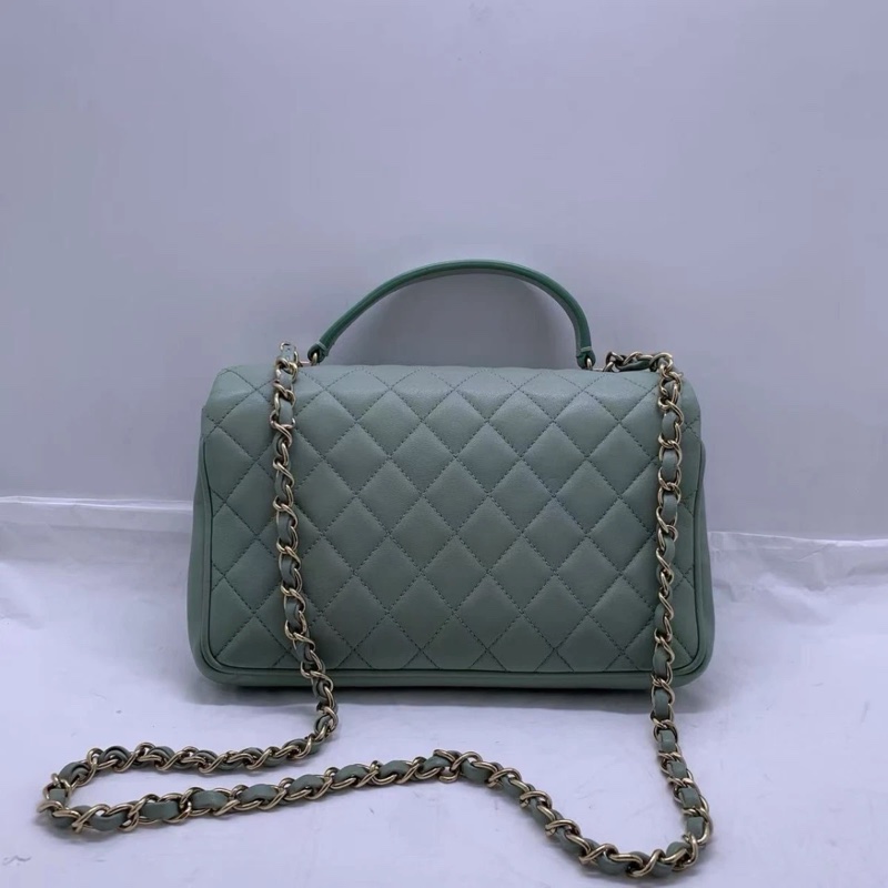 CHANEL Matelasse 手提包 鏈條單肩包 斜挎包 薄荷綠-1