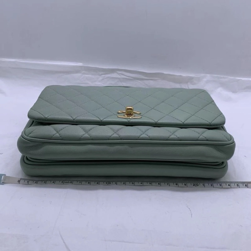 CHANEL Matelasse 手提包 鏈條單肩包 斜挎包 薄荷綠-2