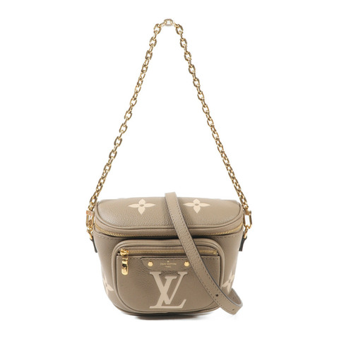 LOUIS VUITTON Monogram Empreinte Mini Bumbag金扣手挽肩背兩用袋