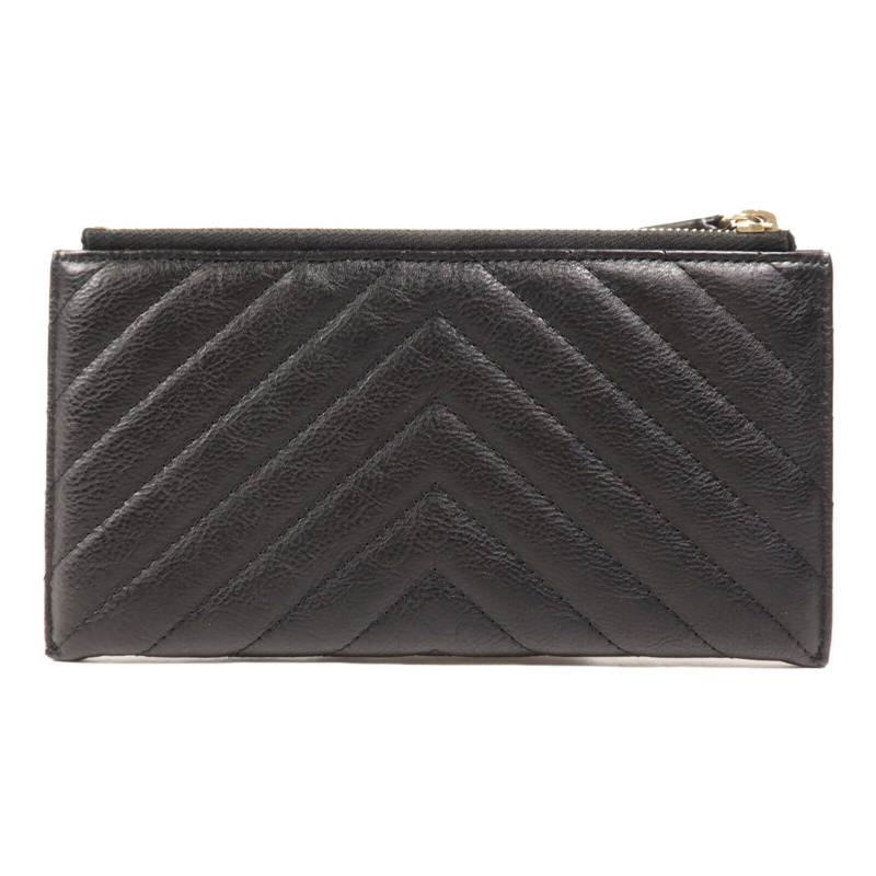 CHANEL 牛皮皮革Card Holder金扣卡片套-1