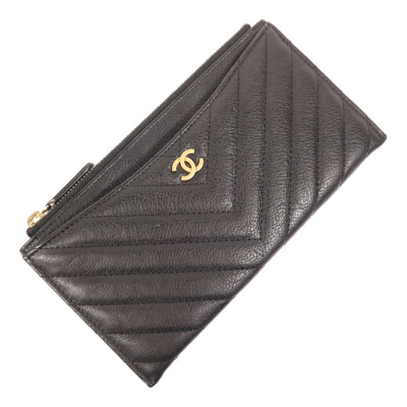 CHANEL 牛皮皮革Card Holder金扣卡片套-2