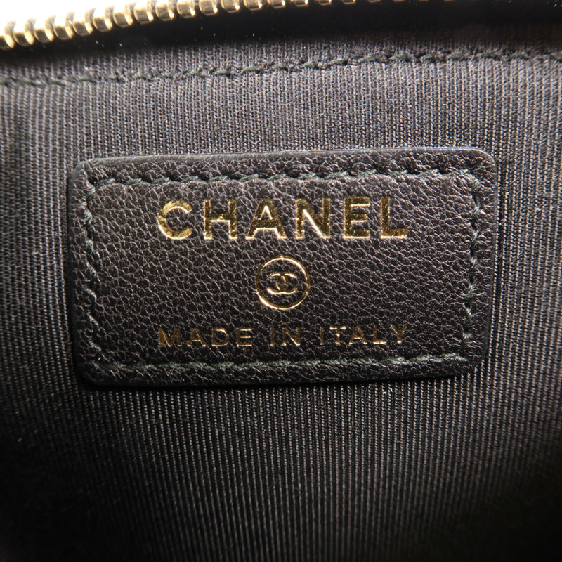 CHANEL 牛皮皮革Card Holder金扣卡片套-5