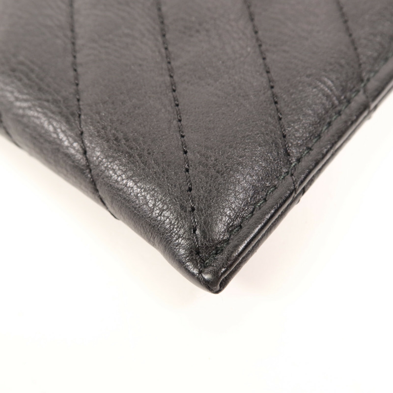CHANEL 牛皮皮革Card Holder金扣卡片套-9