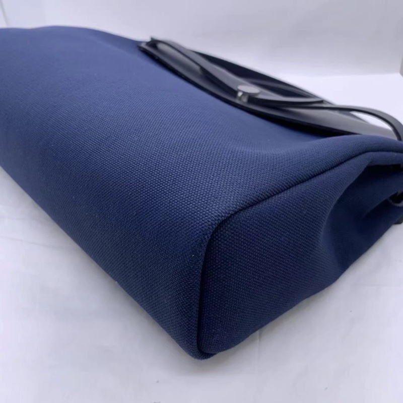 HERMES Herbag Zip 39 MM 郵差單肩包 Hunter 藍色手提包-5