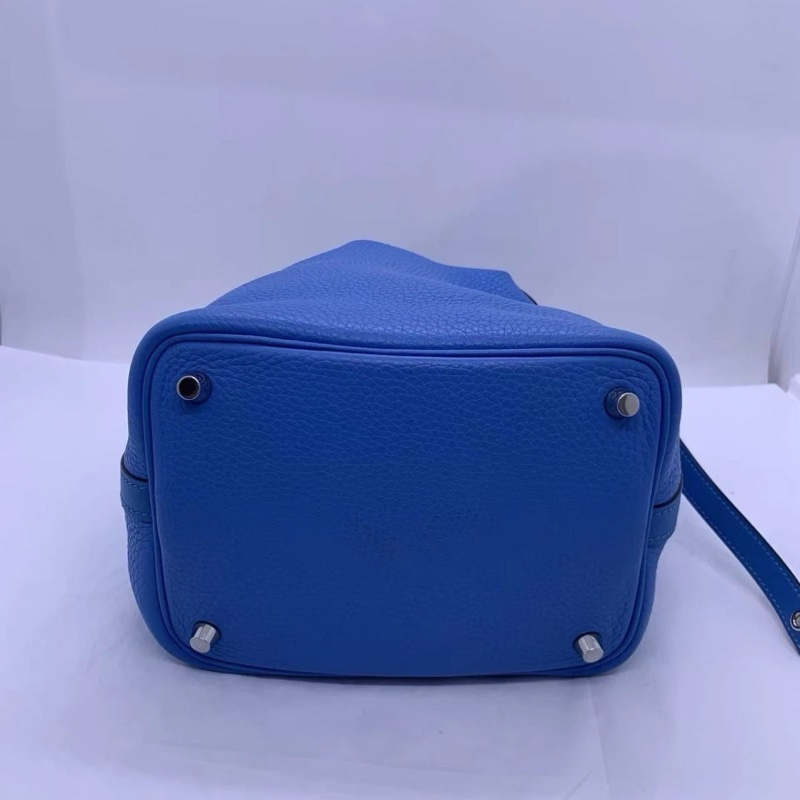 Hermès Picotin Lock 18 藍色 菜籃子水桶手提包-4