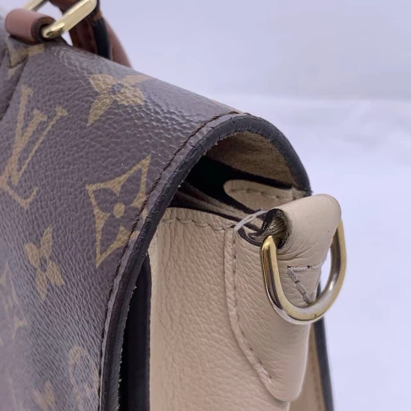Louis Vuitton Vaugirard Noir 棕色單肩斜挎手提包 Monogram 帆布拼皮-14