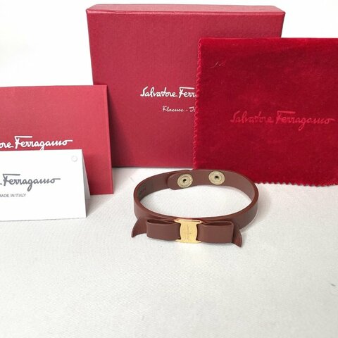 Ferragamo 菲拉格慕 蝴蝶結皮革手環
