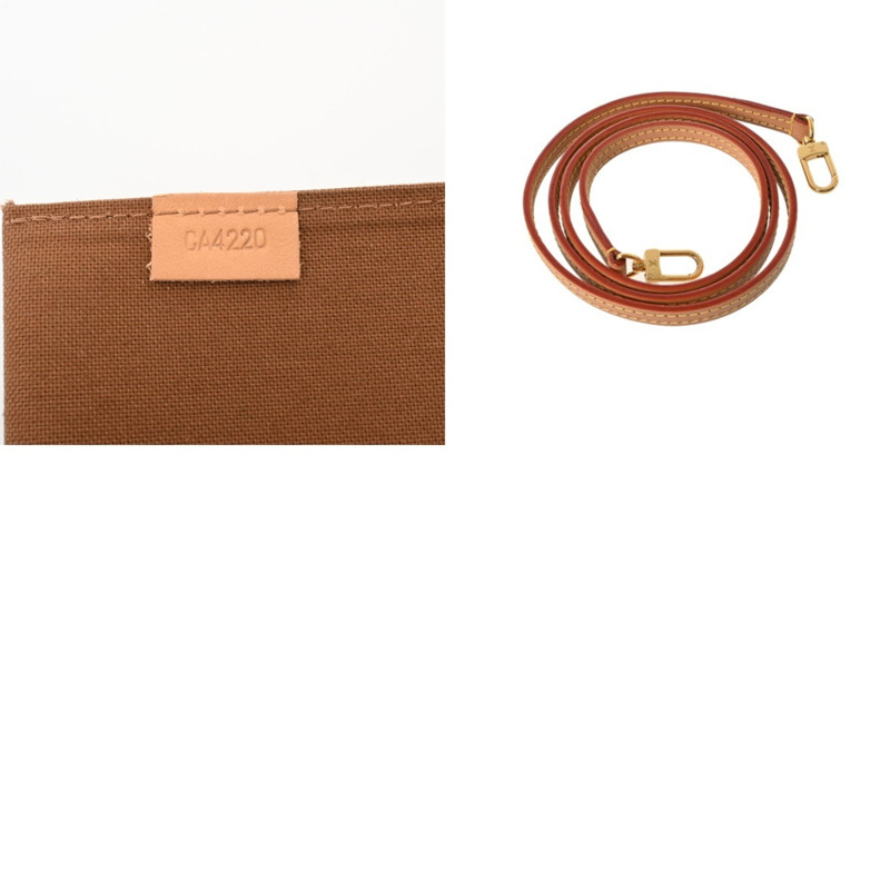 LOUIS VUITTON Monogram Petite Sac Plat(舊款)棕色 M69442 女士帆布手提包-10
