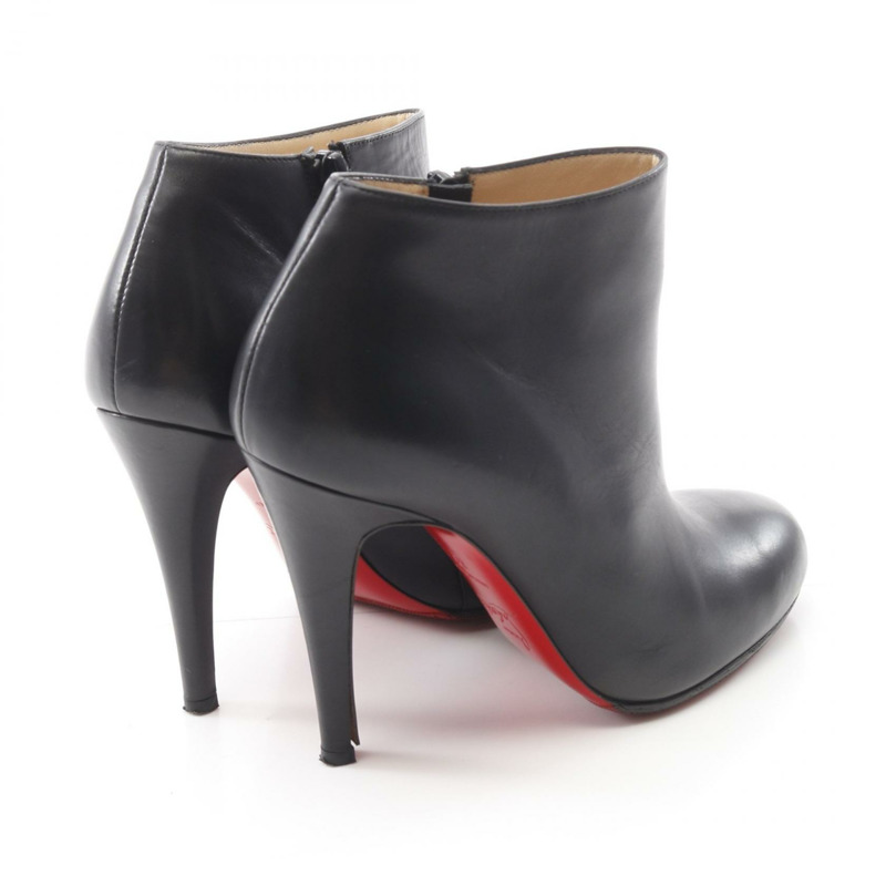 Christian Louboutin 短靴 #37 鞋 高跟鞋 皮革 黑色 二手 女士-1
