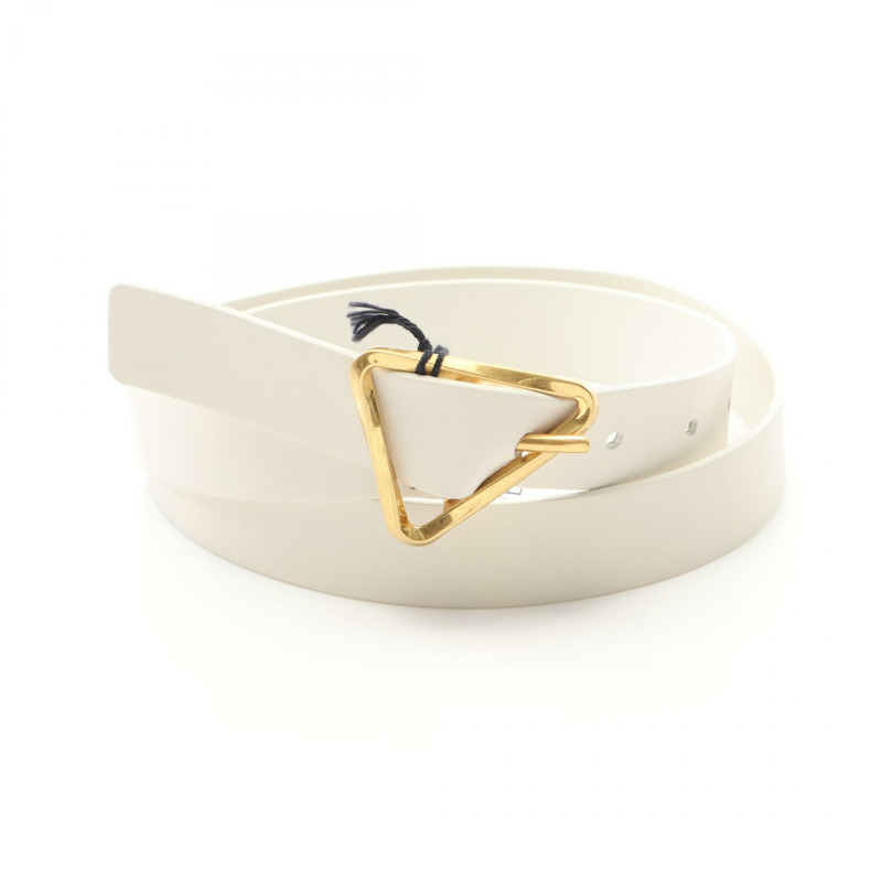 BOTTEGA VENETA Grasp Triangle 腰帶 ceinture 679476VMAU3900990 皮革 白色 全新-0