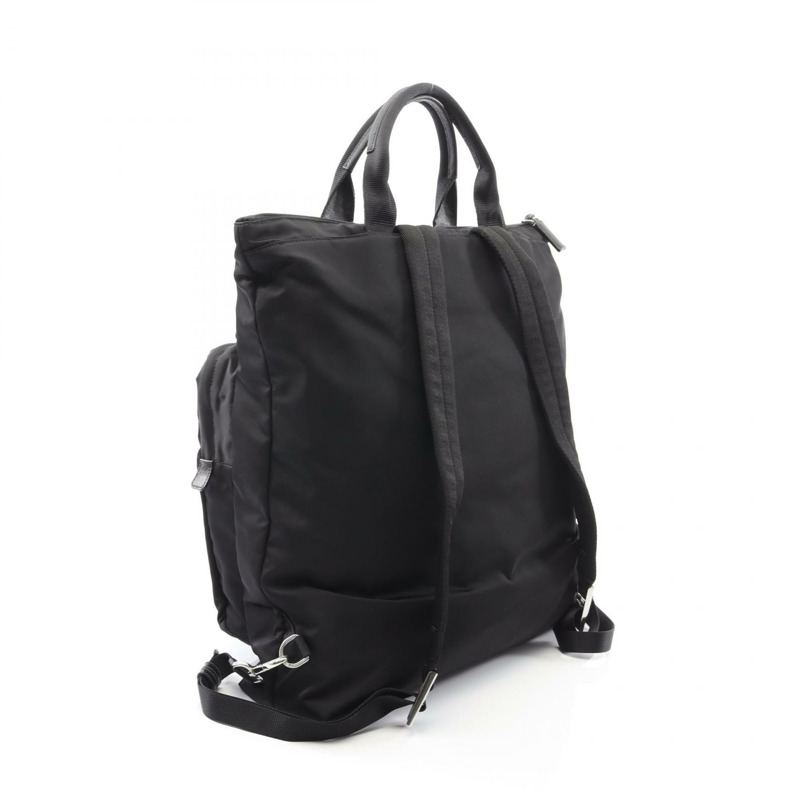 PRADA TESSUTO MONTAGN Rucksack 背包 2VG053 尼龍 Saffiano 皮革 黑色-1