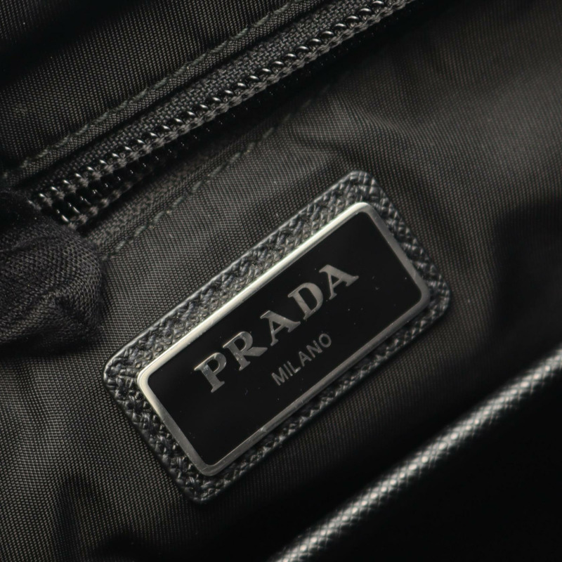 PRADA TESSUTO MONTAGN Rucksack 背包 2VG053 尼龍 Saffiano 皮革 黑色-3