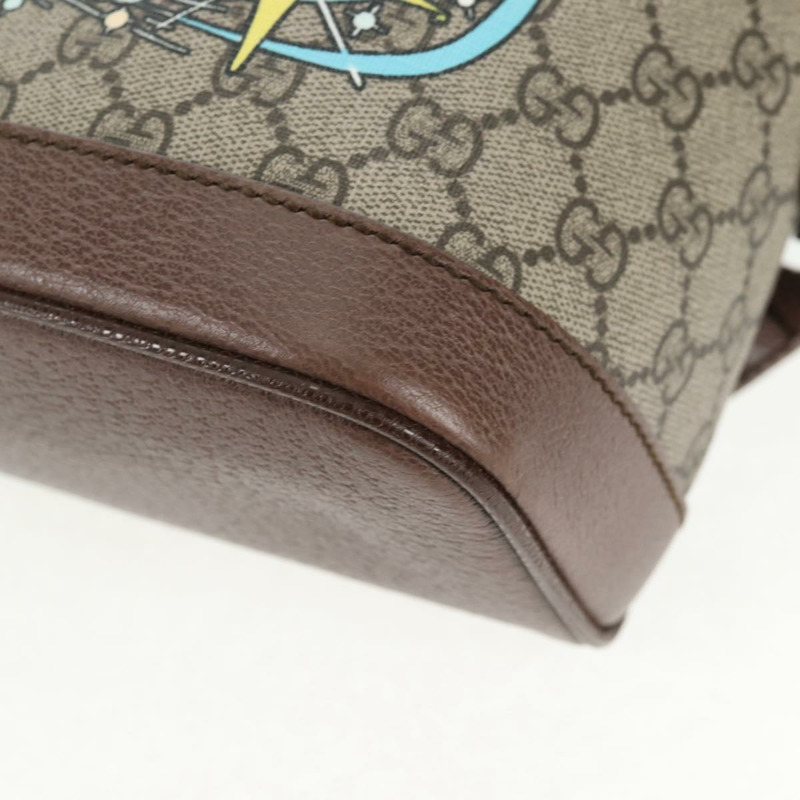 【日本直送】GUCCI GG Supreme Disney 合作款背包 PVC 米金色 552884 Auth141154M-16