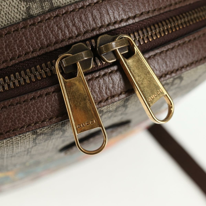 【日本直送】GUCCI GG Supreme Disney 合作款背包 PVC 米金色 552884 Auth141154M-22