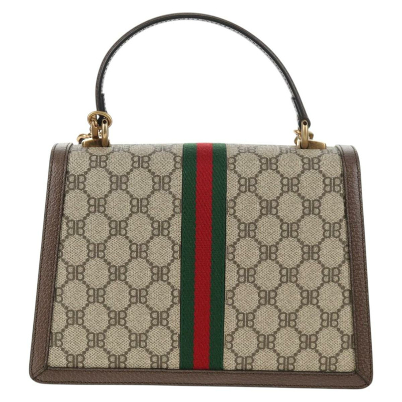 【日本直送】GUCCI Balenciaga 合作款 Web Sherry Line 包款 PVC 米色 680119 Auth135820SM-1