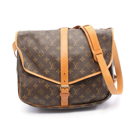 LOUIS VUITTON Saumur 35 單肩斜背包 M42254 Monogram 帆布 二手 女士