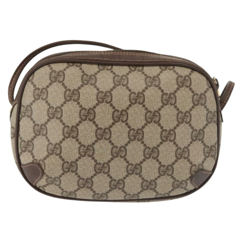 【日本直送】GUCCI GG Supreme Web Sherry Line 單肩包 PVC 米色金色紅色 正品 142847-1