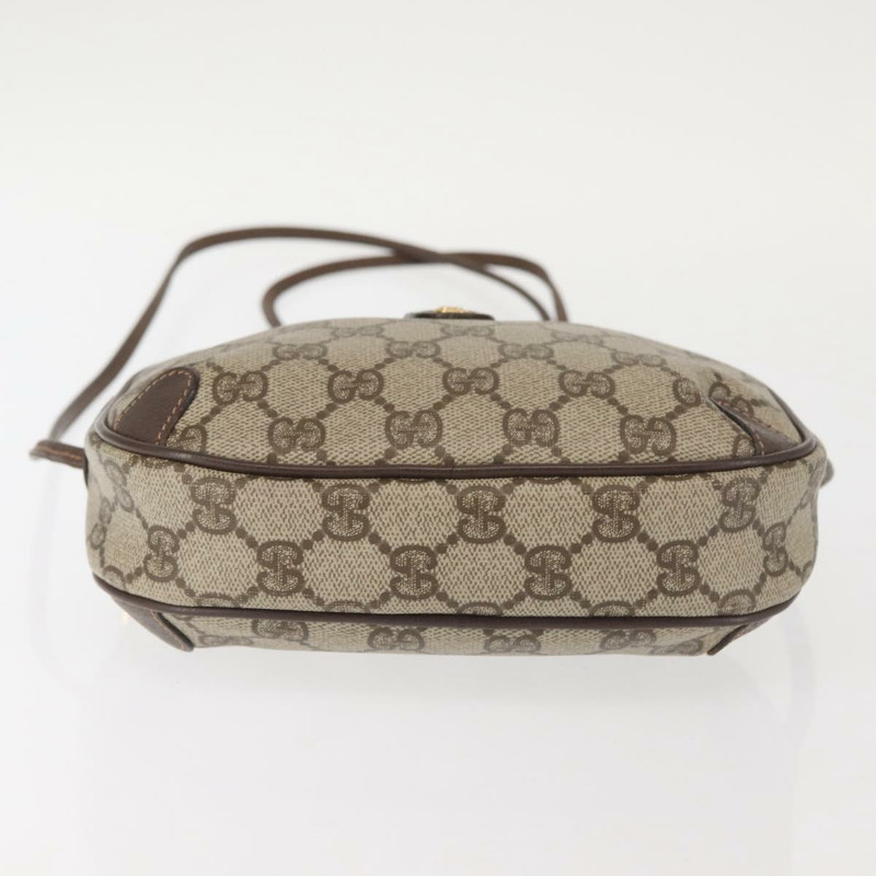 【日本直送】GUCCI GG Supreme Web Sherry Line 單肩包 PVC 米色金色紅色 正品 142847-4