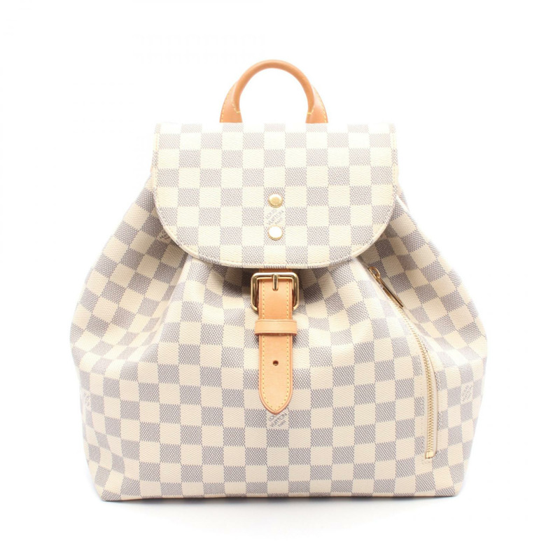 LOUIS VUITTON Sperone Rucksack 背包 N41578 Damier Azur 帆布 二手 女士 LV-0