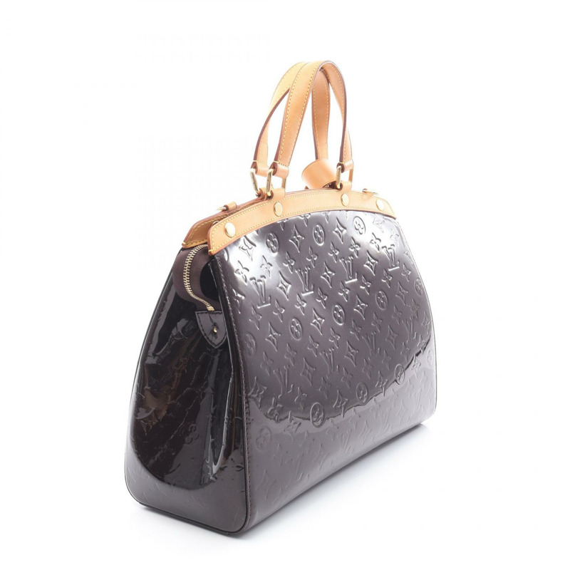 LOUIS VUITTON Brea GM 單肩托特包手提包 M91616 Vernis 皮革 Amarante 二手-1