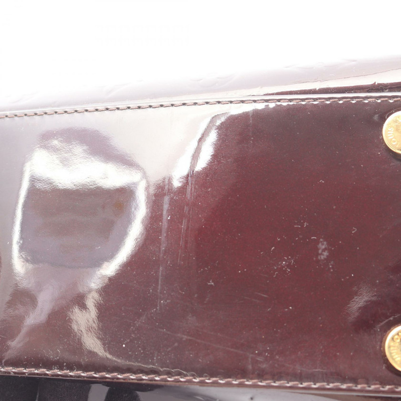 LOUIS VUITTON Brea GM 單肩托特包手提包 M91616 Vernis 皮革 Amarante 二手-8