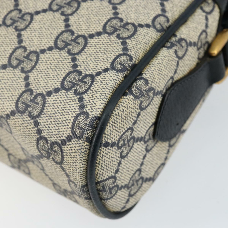 【日本直送】GUCCI GG Supreme Sherry Line 單肩包 PVC 海軍藍金色 68 02 004 正品 143204-14