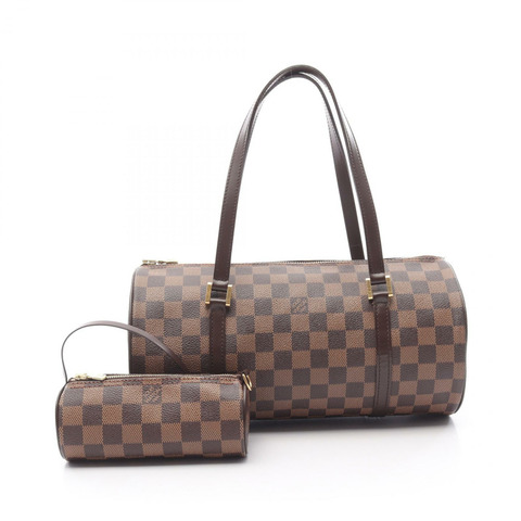 路易威登 Papillon 30 單肩手提包 N51303 Damier Ebene 帆布二手女式