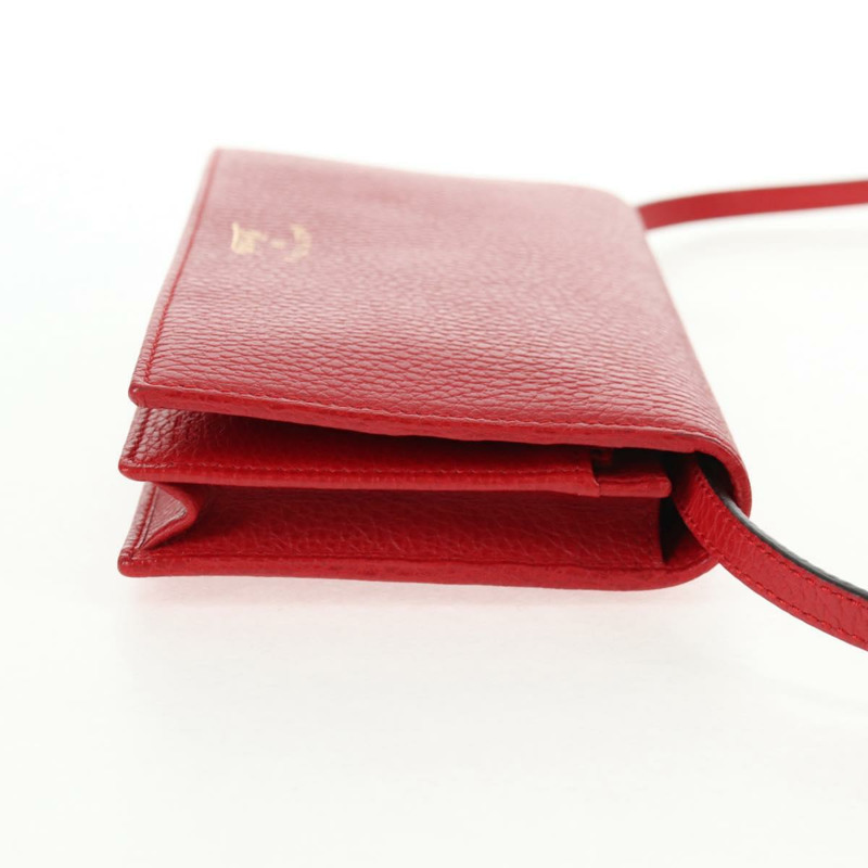 【日本直送】GUCCI 單肩皮夾 搖擺皮革 紅金色 368231 534563 正品 BA5829V-3