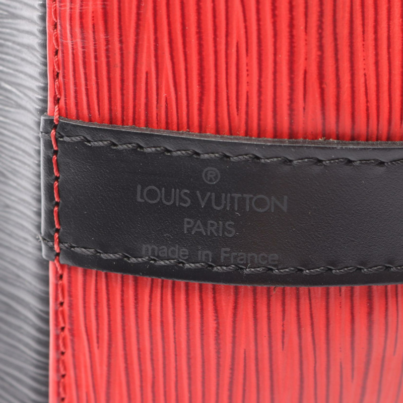 LOUIS VUITTON Petit Noe 單肩包 M44172 Epi 皮革卡斯提利亞紅黑色二手-3