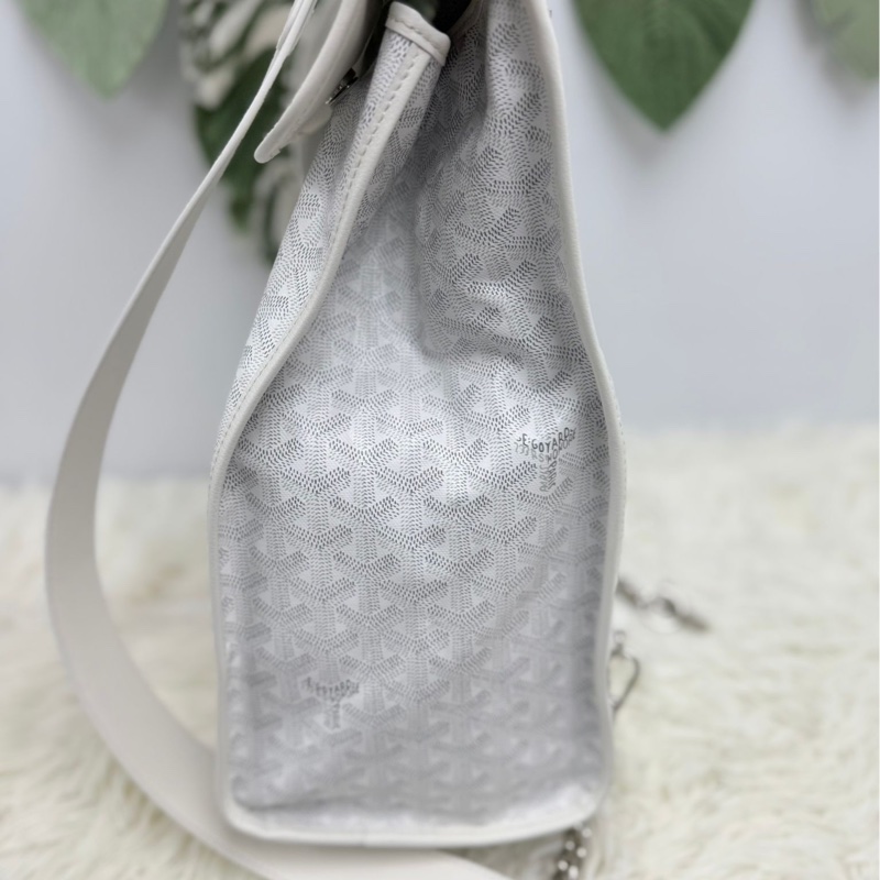 GOYARD Saint Léger 白色印字款背包-1